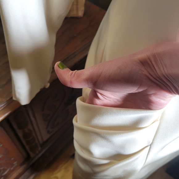 VINTAGE 80'S KEVAN HALL COUTURE SILK AVANT GARDE DRESS - Picture 6 of 12